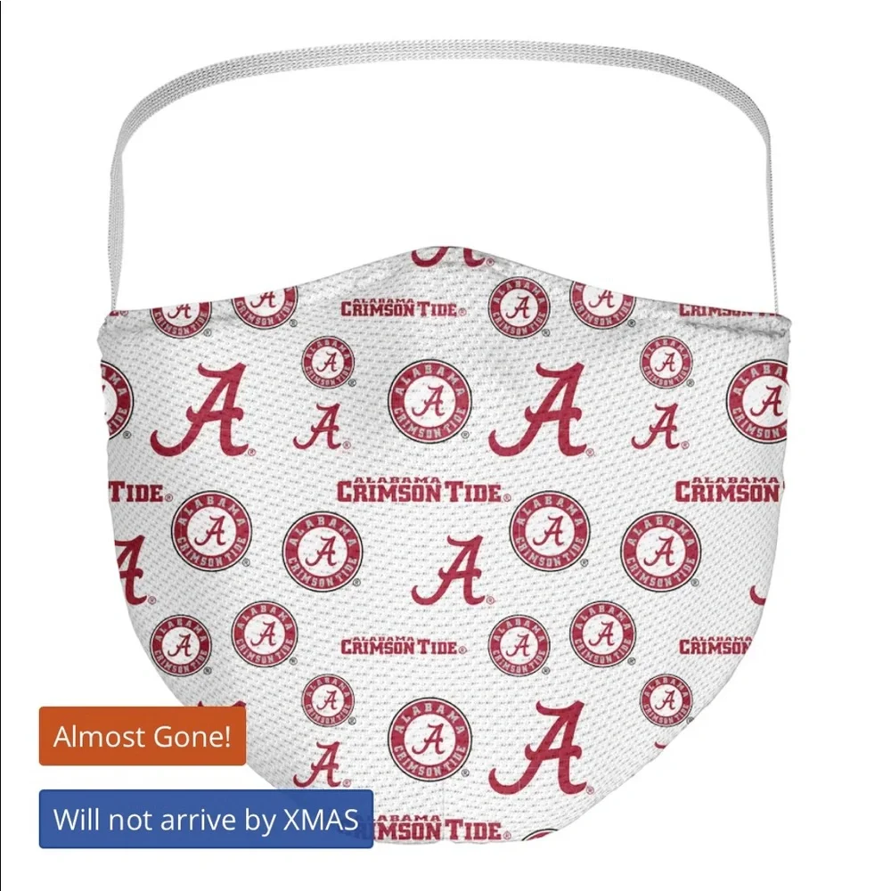Alabama Crimson Tide Facemasks set of three brand new NCAA fanatics